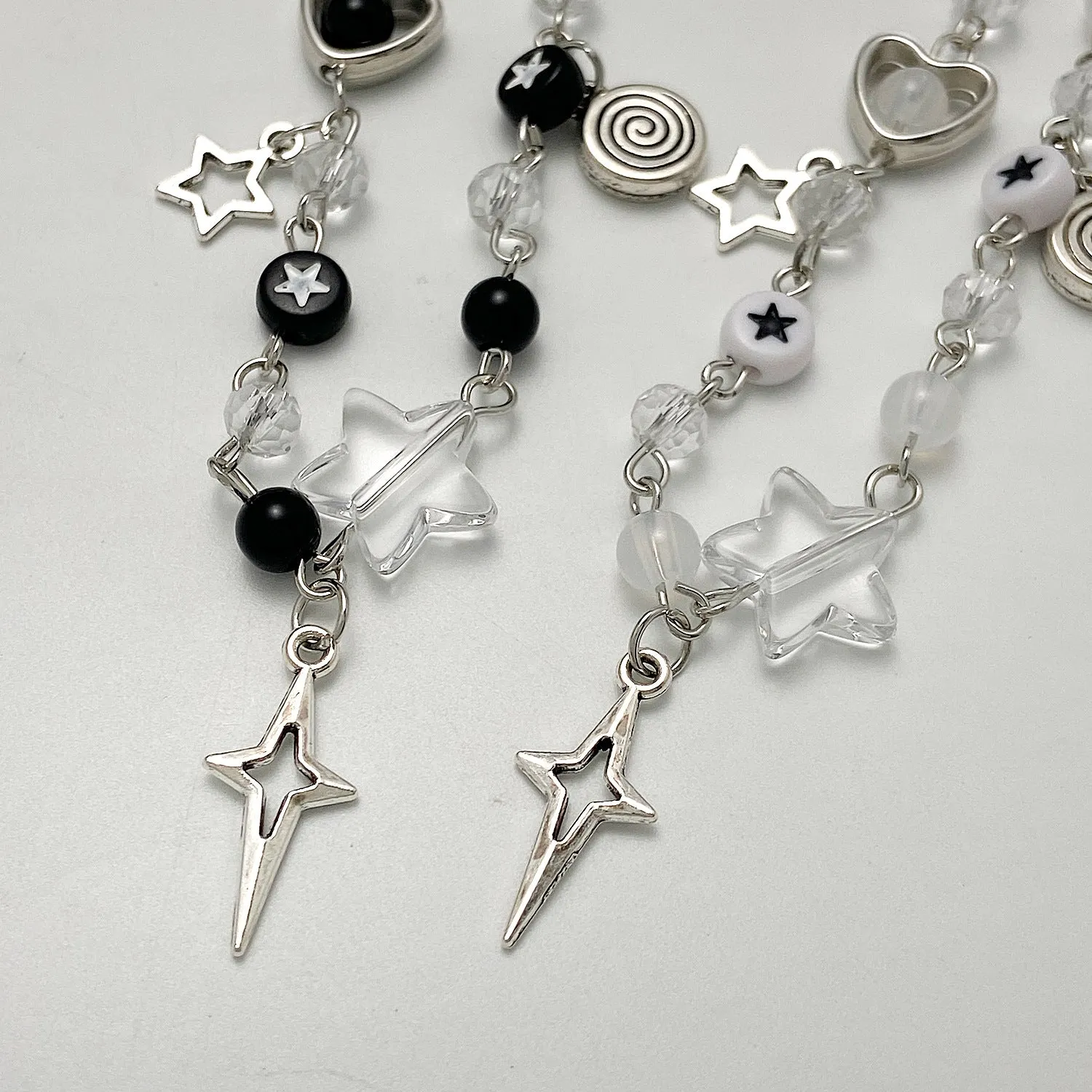 Wholesale Spice Punk Hollow Pentagram  Heart Bracelet