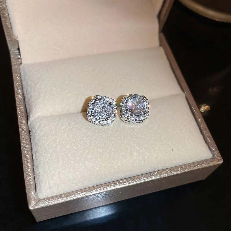 Wholesale Square Diamond Earrings
