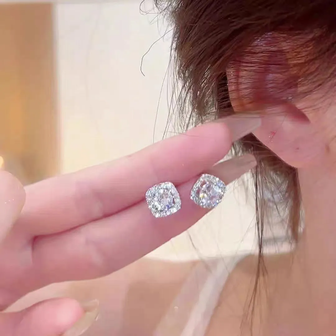 Wholesale Square Diamond Earrings
