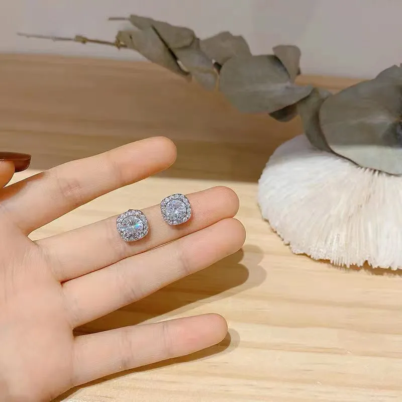 Wholesale Square Diamond Earrings