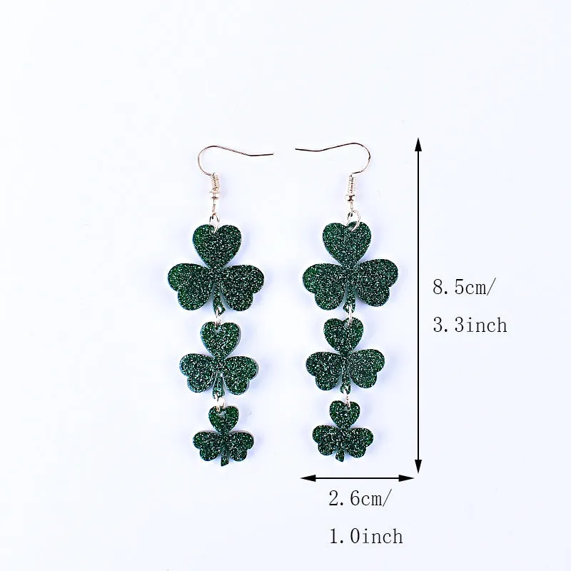 Wholesale St. Patrick's Day Shamrock Hat Earrings