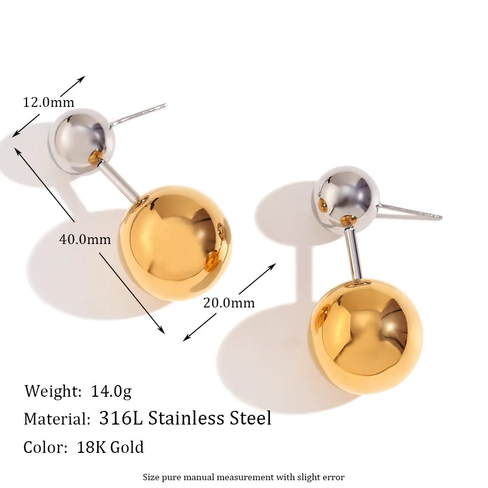 Wholesale Stainless Steel 18K Gold Plated Irregular Geometric Love Earrings