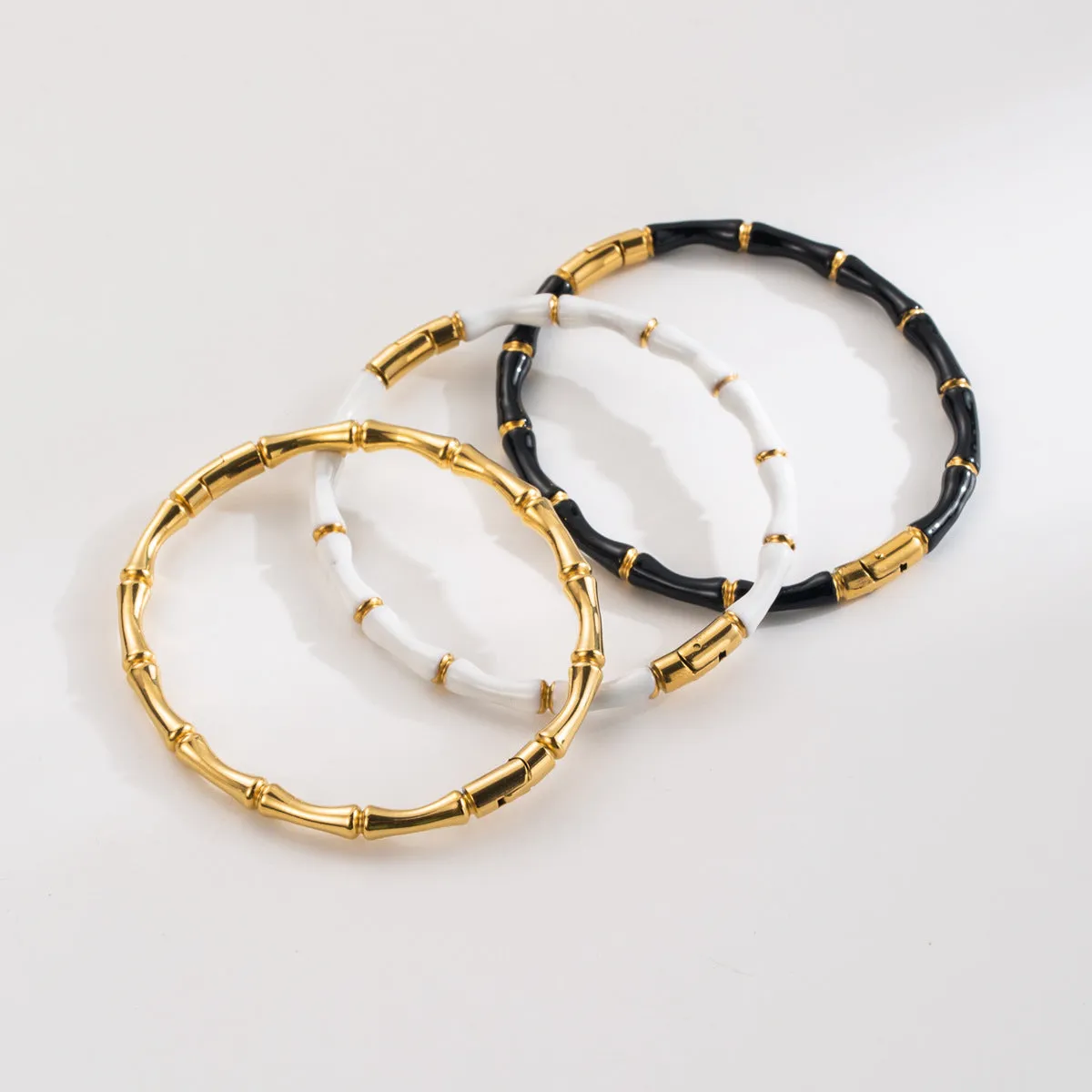 Wholesale Stainless Steel Bamboo Closed Bracelet