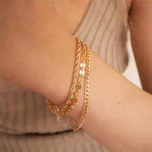 Wholesale Stainless Steel Cuban Bracelet Set
