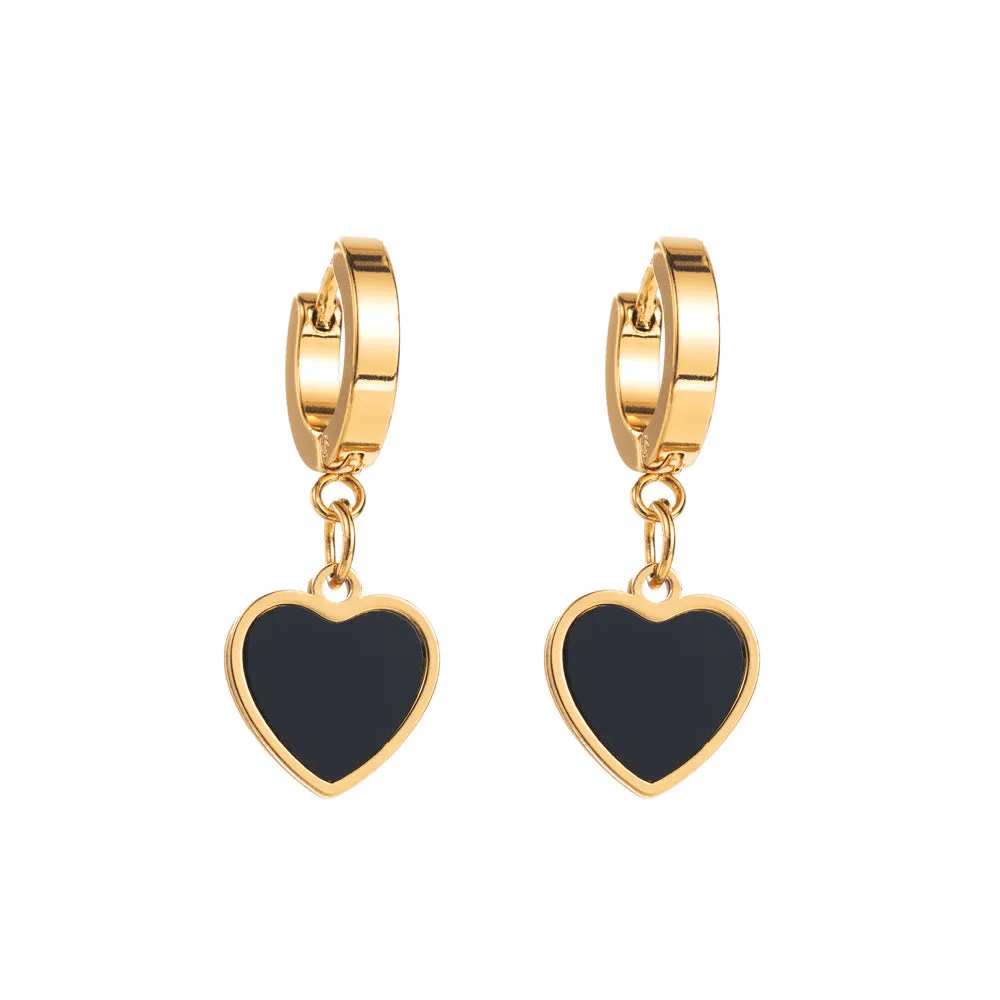 Wholesale Stainless Steel Pentagram Love Cross Earrings