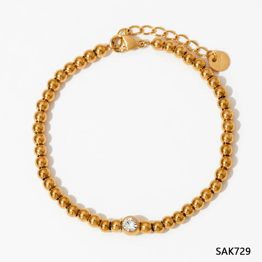 Wholesale Stainless Steel Stacked Electroplated Bracelets