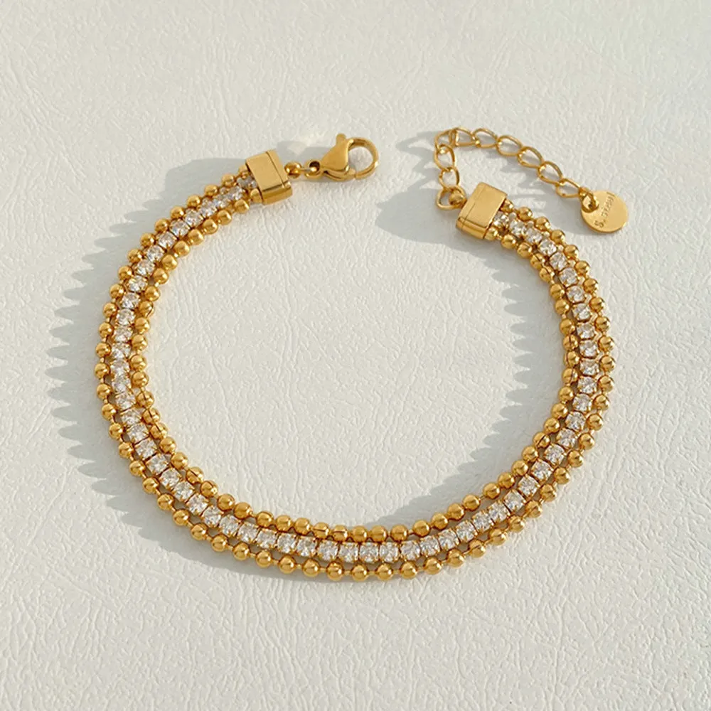 Wholesale Stainless Steel Stacked Electroplated Bracelets