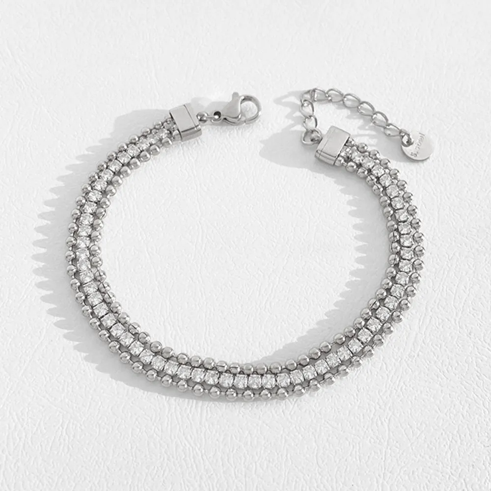 Wholesale Stainless Steel Stacked Electroplated Bracelets