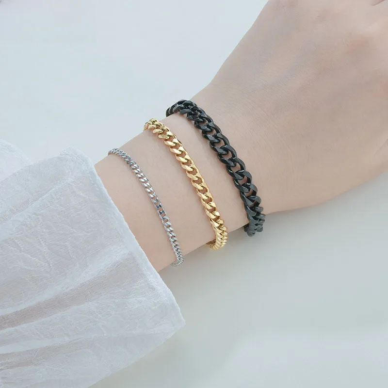 Wholesale Stainless steel stylish six-sided polished Cuban chain