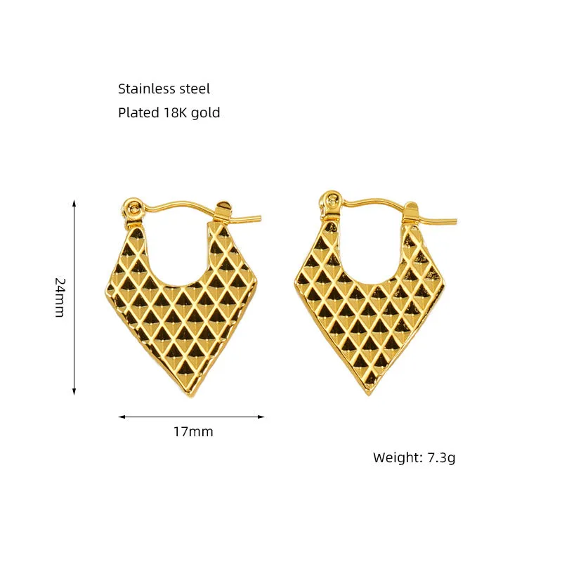 Wholesale Stainless Steel Vintage Trkiye Love Eyes Horn Bag Earrings