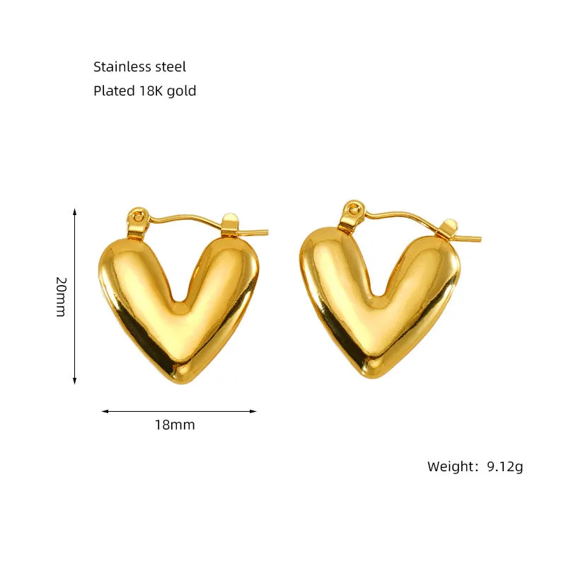 Wholesale Stainless Steel Vintage Trkiye Love Eyes Horn Bag Earrings