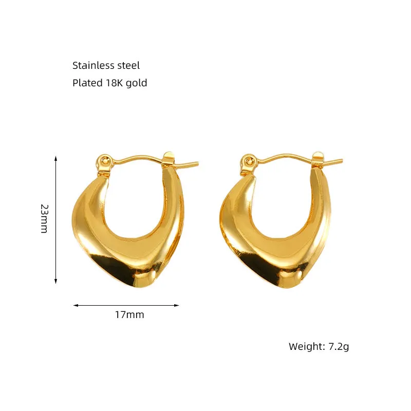 Wholesale Stainless Steel Vintage Trkiye Love Eyes Horn Bag Earrings