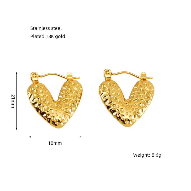 Wholesale Stainless Steel Vintage Trkiye Love Eyes Horn Bag Earrings