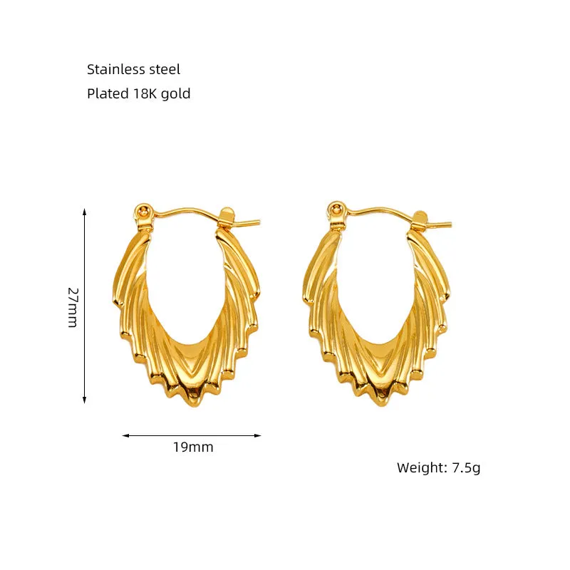 Wholesale Stainless Steel Vintage Trkiye Love Eyes Horn Bag Earrings