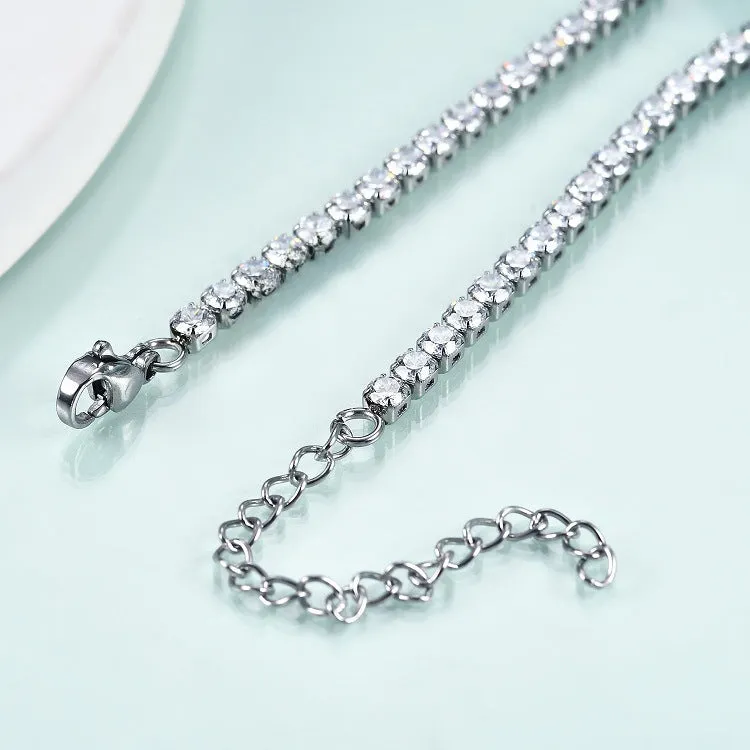 Wholesale Stainless Steel Zirconia Stone Claw Chain Bracelet