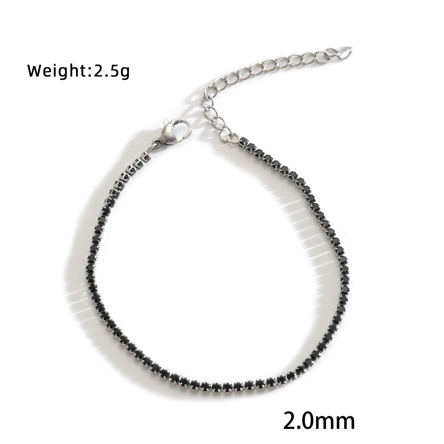 Wholesale Stainless Steel Zirconia Stone Claw Chain Bracelet