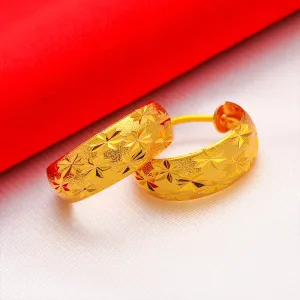 Wholesale star gold plated round ear buckle