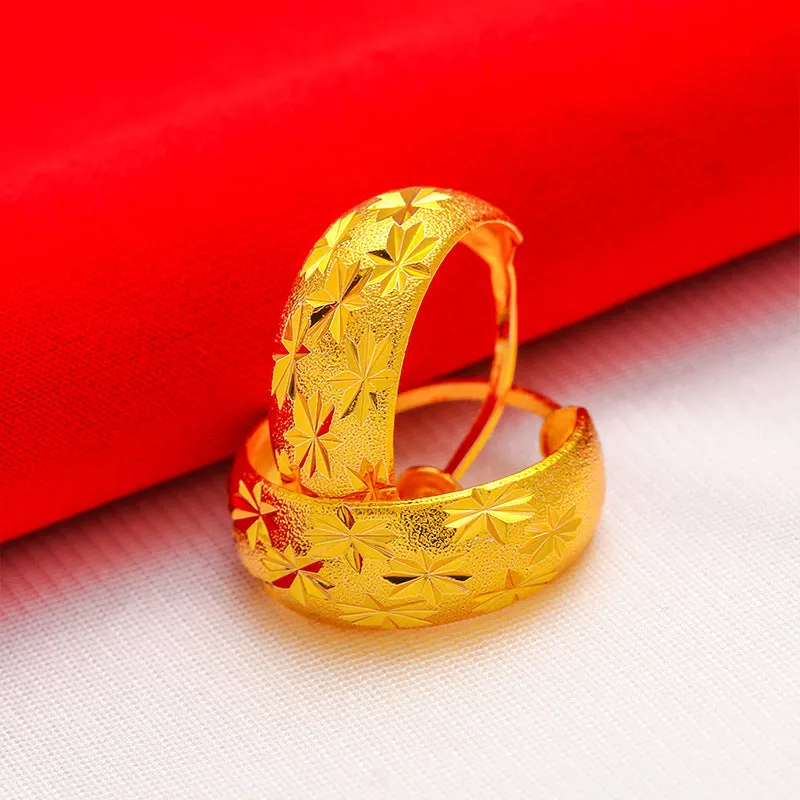 Wholesale star gold plated round ear buckle