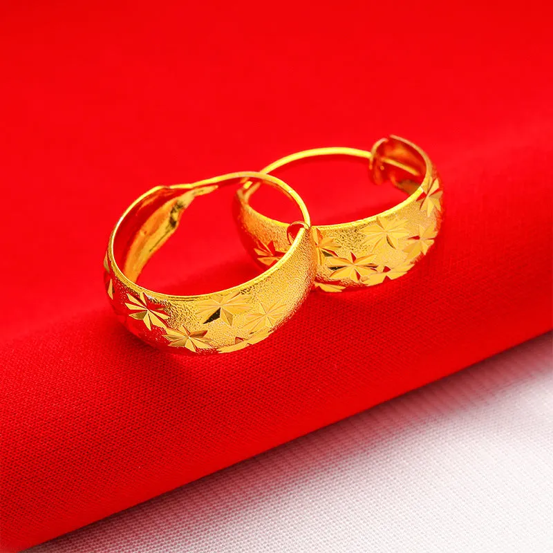 Wholesale star gold plated round ear buckle
