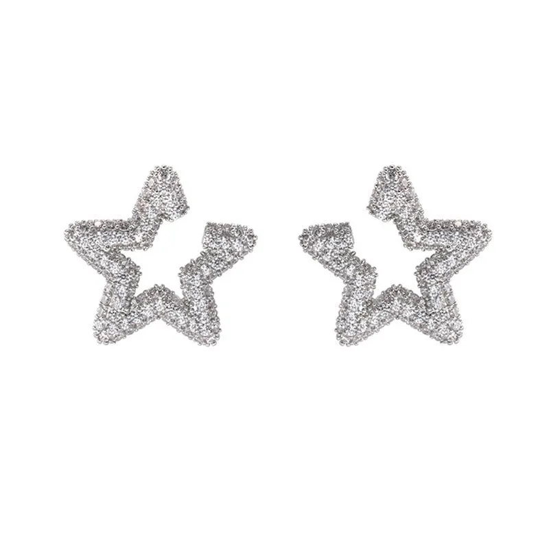 Wholesale Star Water Diamond Earrings