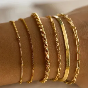 Wholesale suit Jewelry Personalized Bracelet New Alloy Combination Bracelet Six-piece Set