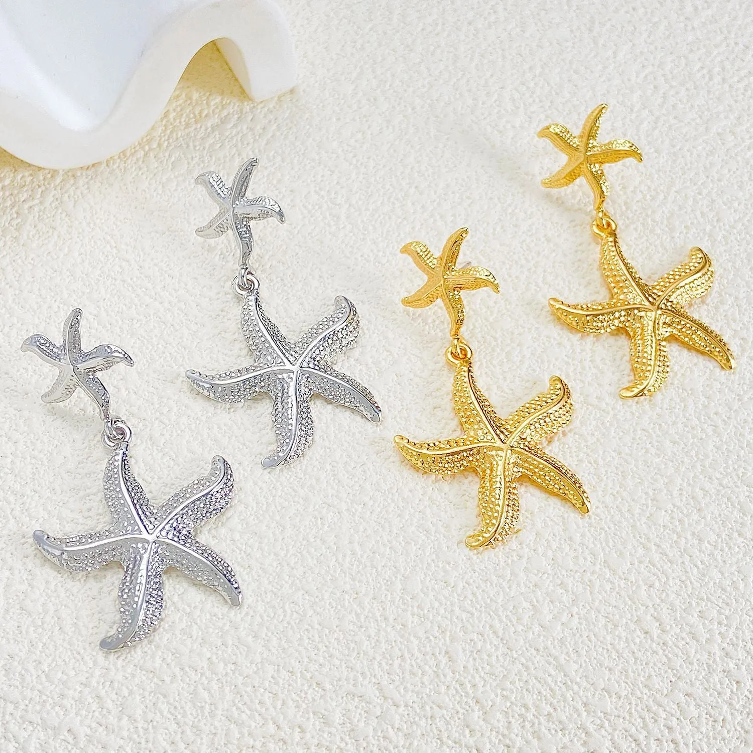 Wholesale Summer Retro Ocean Earrings Starfish Pendant