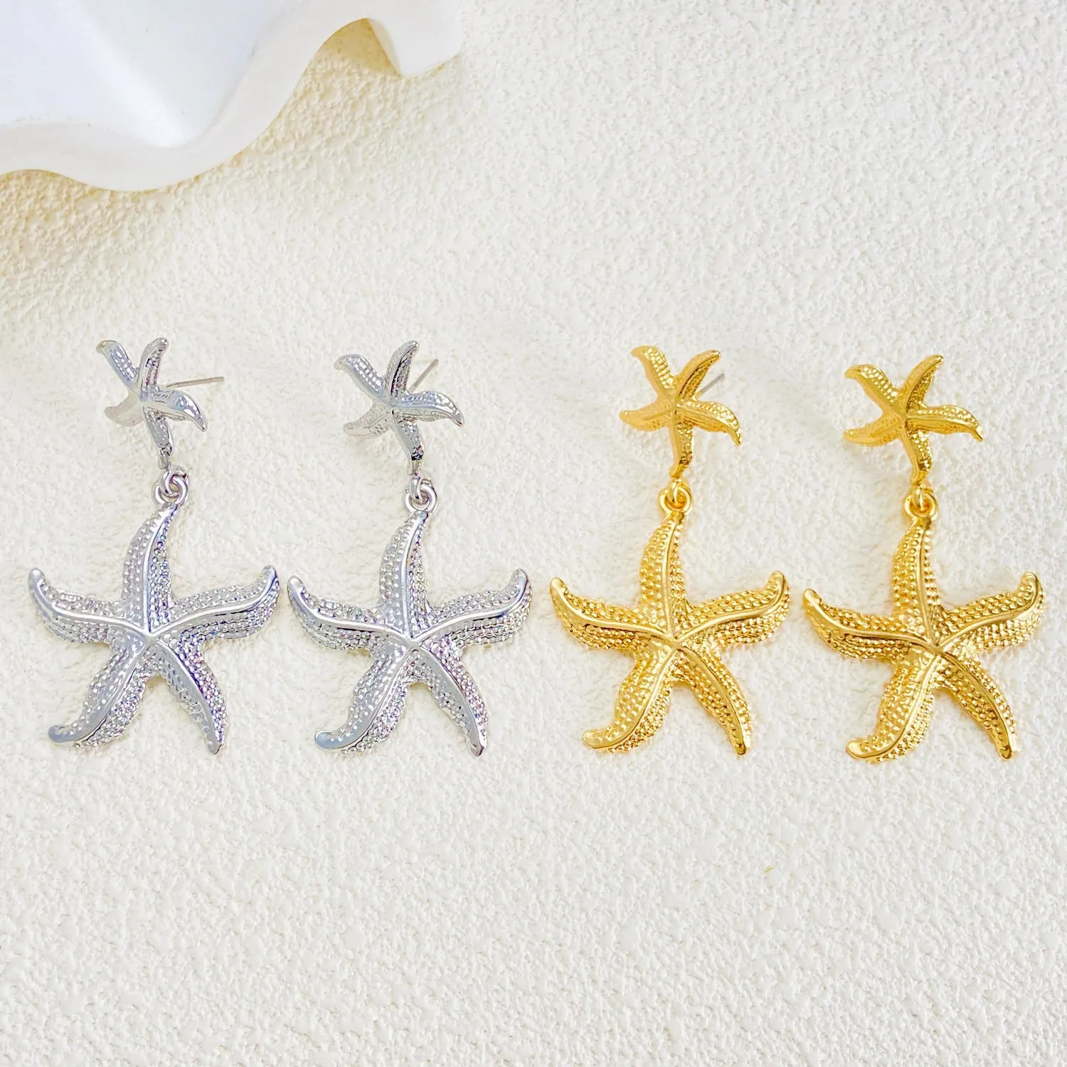Wholesale Summer Retro Ocean Earrings Starfish Pendant