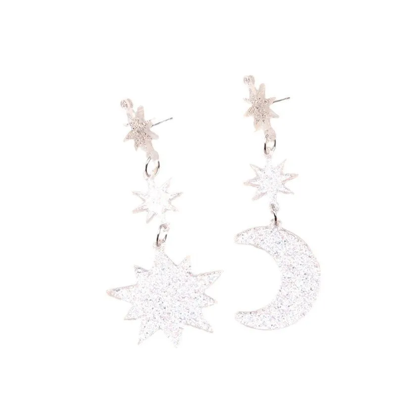 Wholesale Sun Moon Series Acrylic Earrings