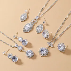 Wholesale Super Flash Rhinestone Necklace Earring Set