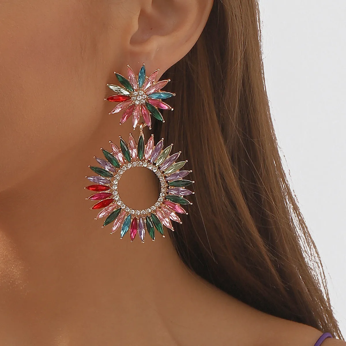 Wholesale Super Sparkling Diamond Earrings