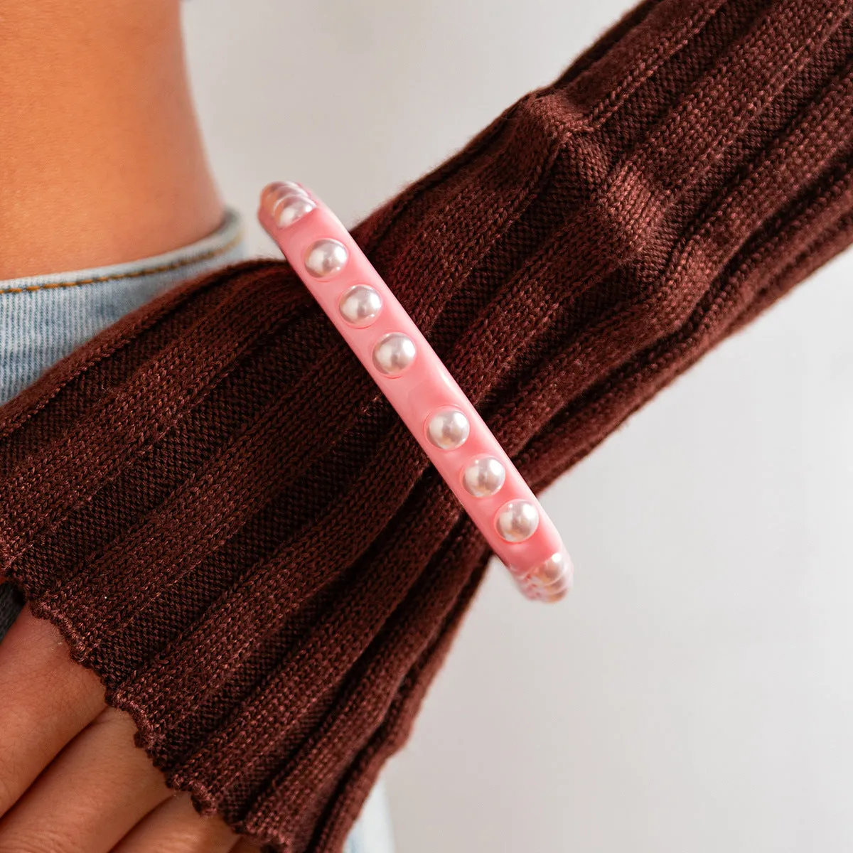 Wholesale sweet cool ins wind glitter wide bracelet
