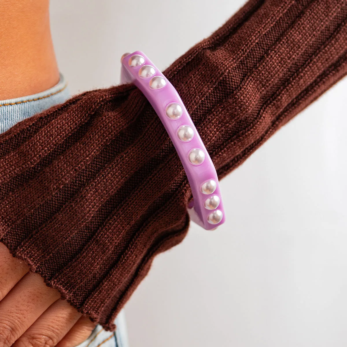 Wholesale sweet cool ins wind glitter wide bracelet