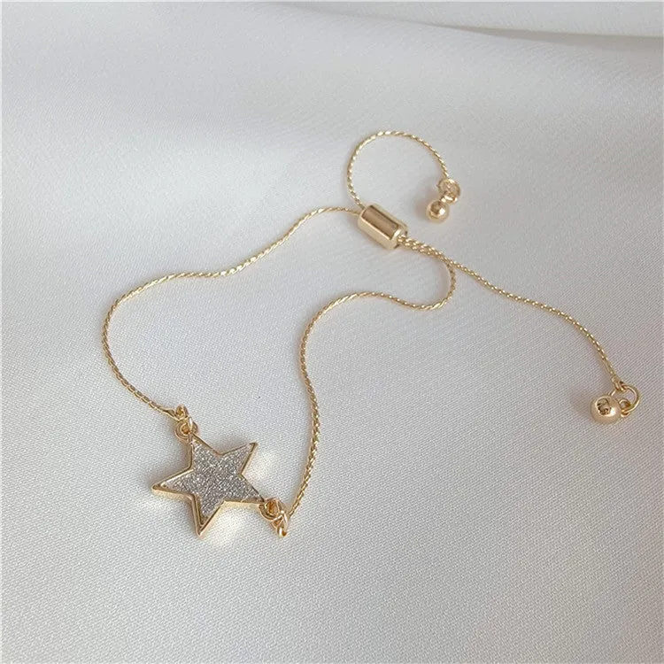 Wholesale Sweet Temperament Five Star Adjustable Alloy Bracelet