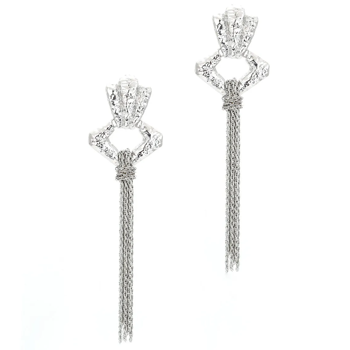 Wholesale Tassel Braided Alloy Earrings