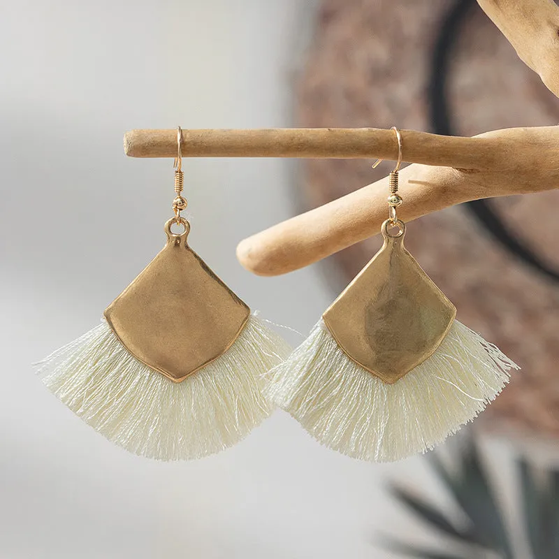 Wholesale Tassel Colorful Exaggerated Earrings