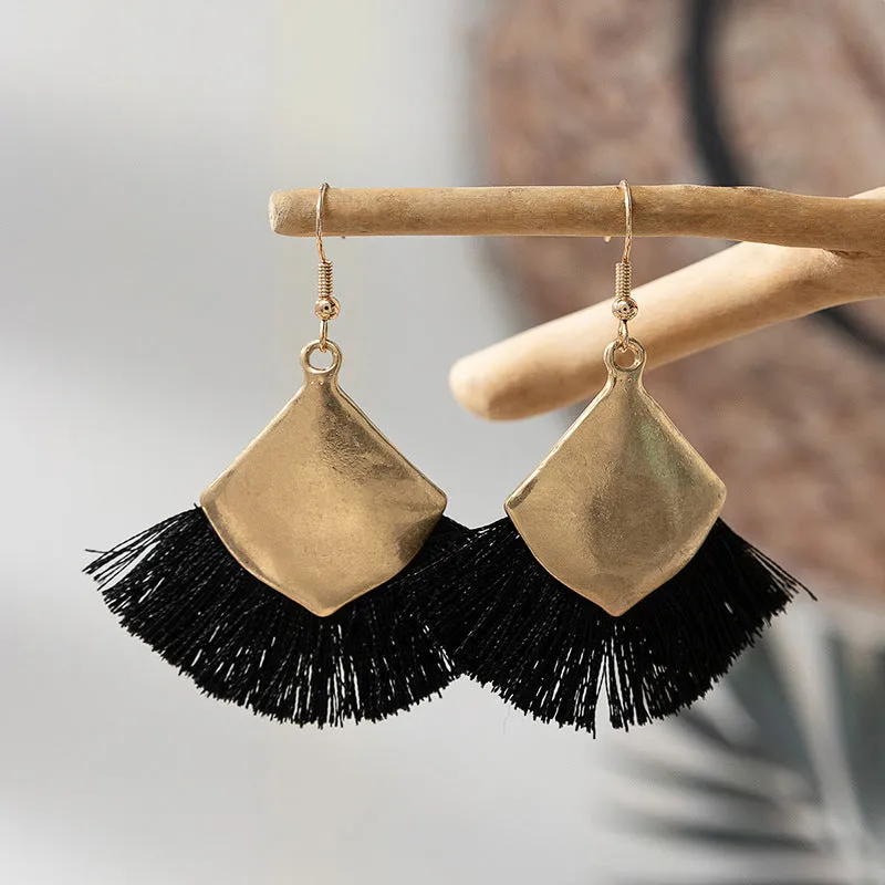 Wholesale Tassel Colorful Exaggerated Earrings