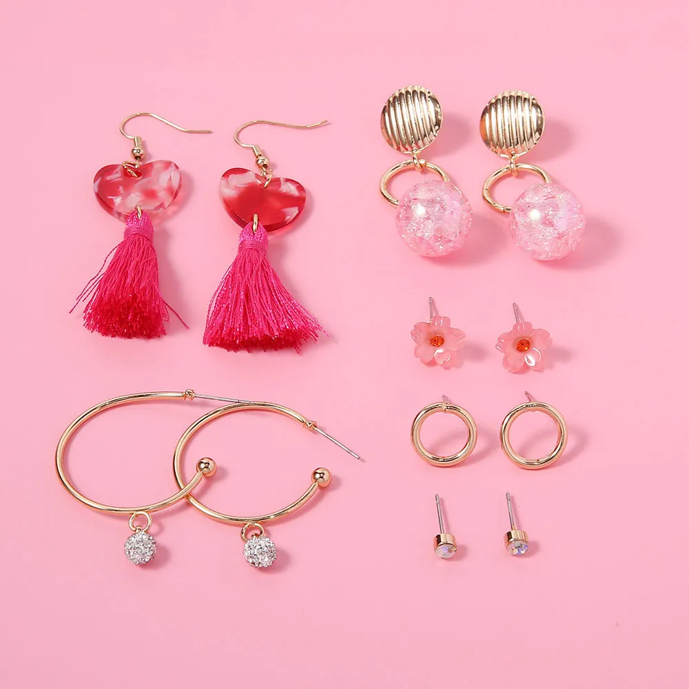 Wholesale Tassel Geometric Exaggerated Versatile Fan-shaped Bohemian Earrings