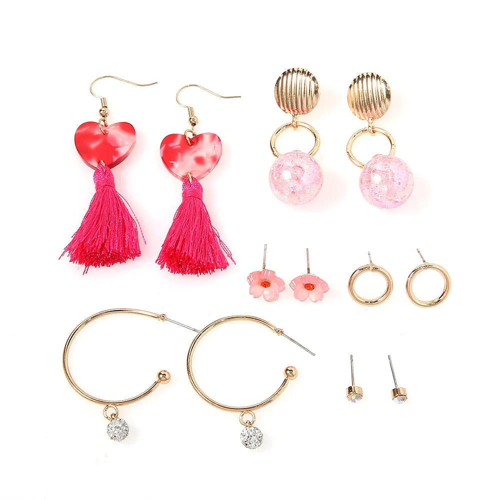 Wholesale Tassel Geometric Exaggerated Versatile Fan-shaped Bohemian Earrings