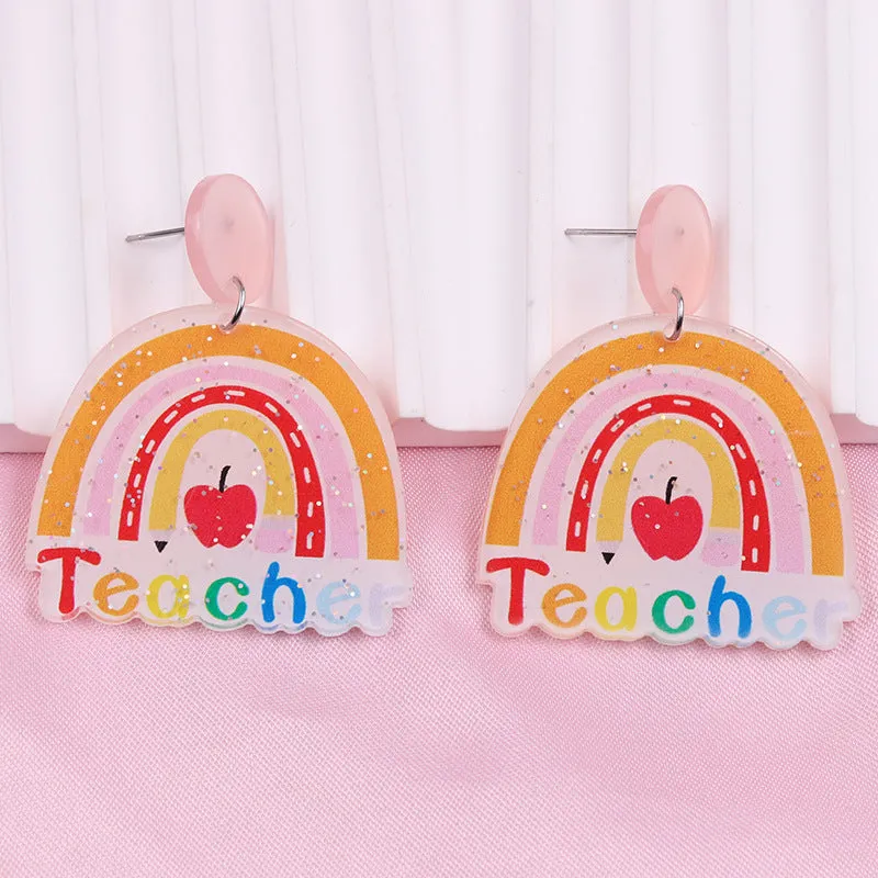 Wholesale Teachers Day Acrylic Earrings