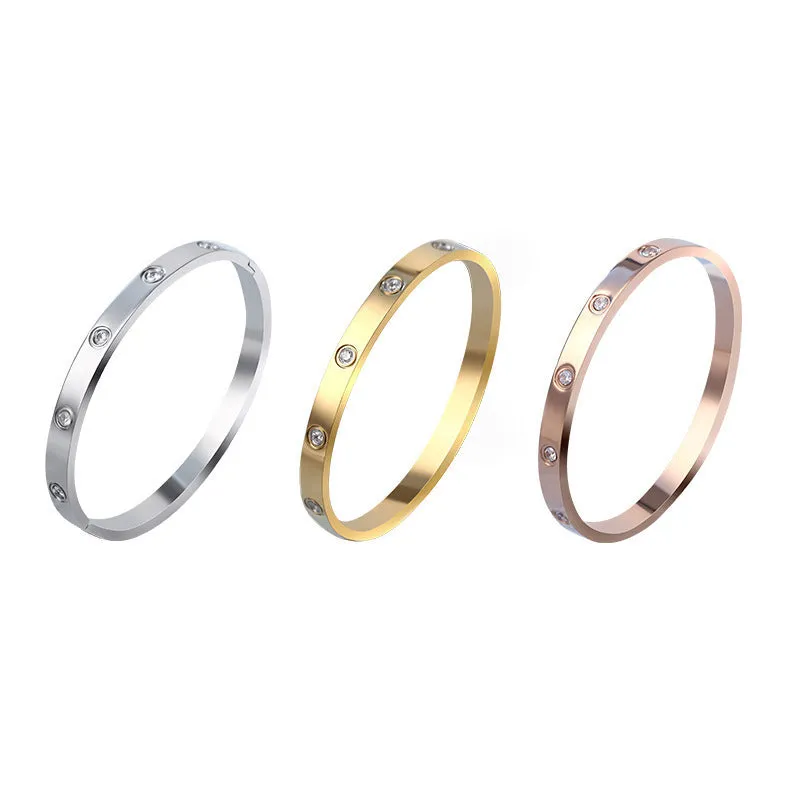 Wholesale Ten Diamond Fashion Titanium Steel Bracelet