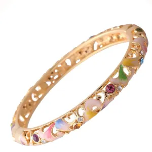 Wholesale Thin gold-plated bracelet with diamond crystals, versatile ethnic style bracelet