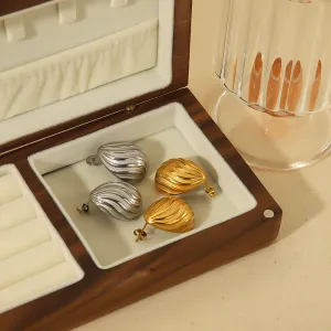 Wholesale Threaded 18k Gold Stainless Steel Stud Earrings