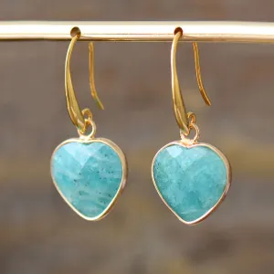 Wholesale Tianhe Stone Love Pendant Earrings