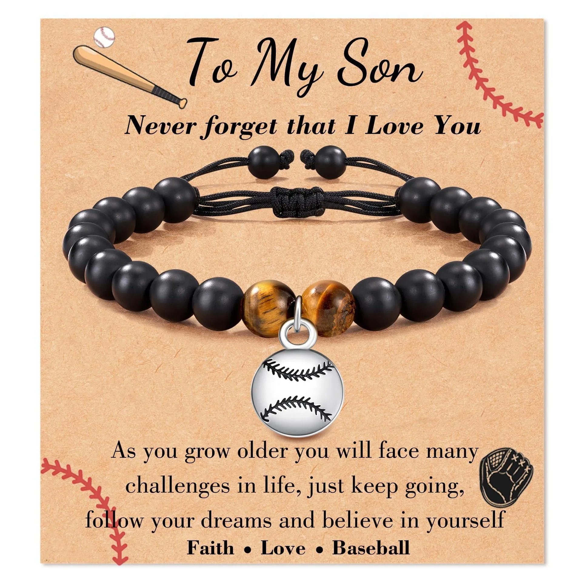 Wholesale Tiger Eye Stone Braided Black Frosted Basketball Bracelet