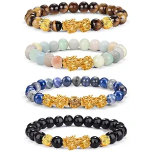 Wholesale Tiger Eye Stone Pixiu Lucky Pixiu Bracelet