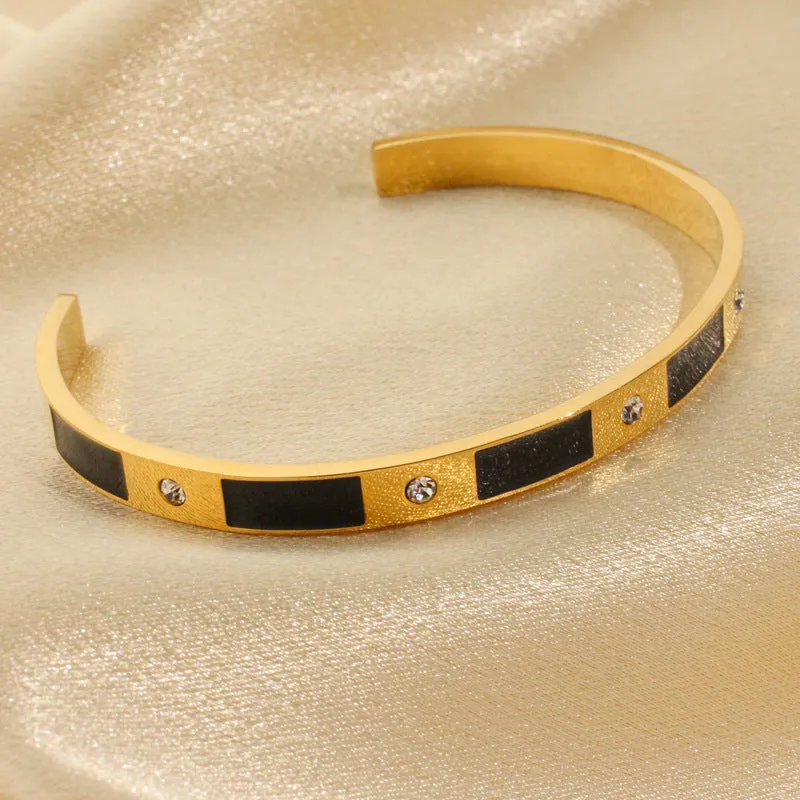 Wholesale Titanium steel diamond-encrusted Bracelet