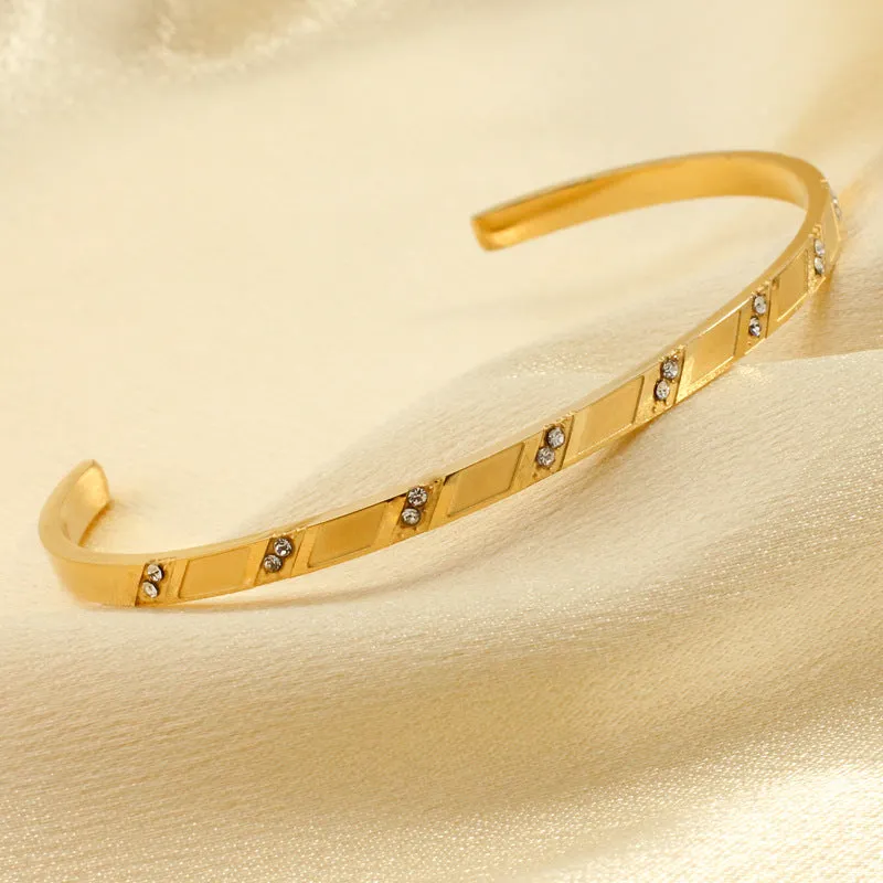 Wholesale Titanium steel diamond-encrusted Bracelet