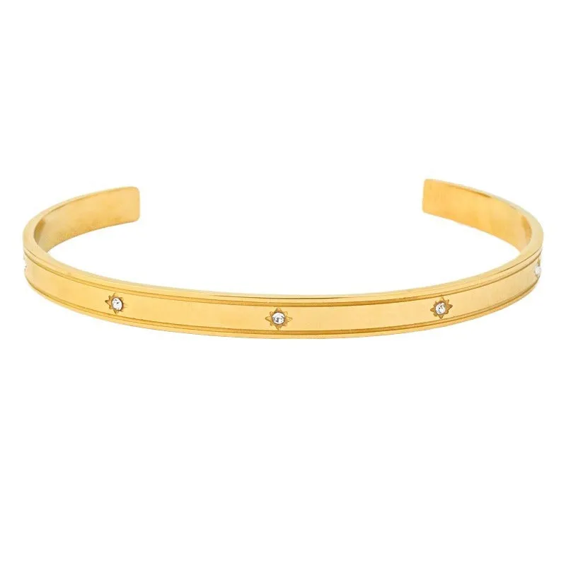 Wholesale Titanium steel diamond-encrusted Bracelet