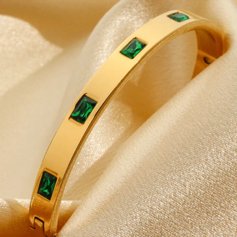 Wholesale Titanium steel diamond-encrusted Bracelet
