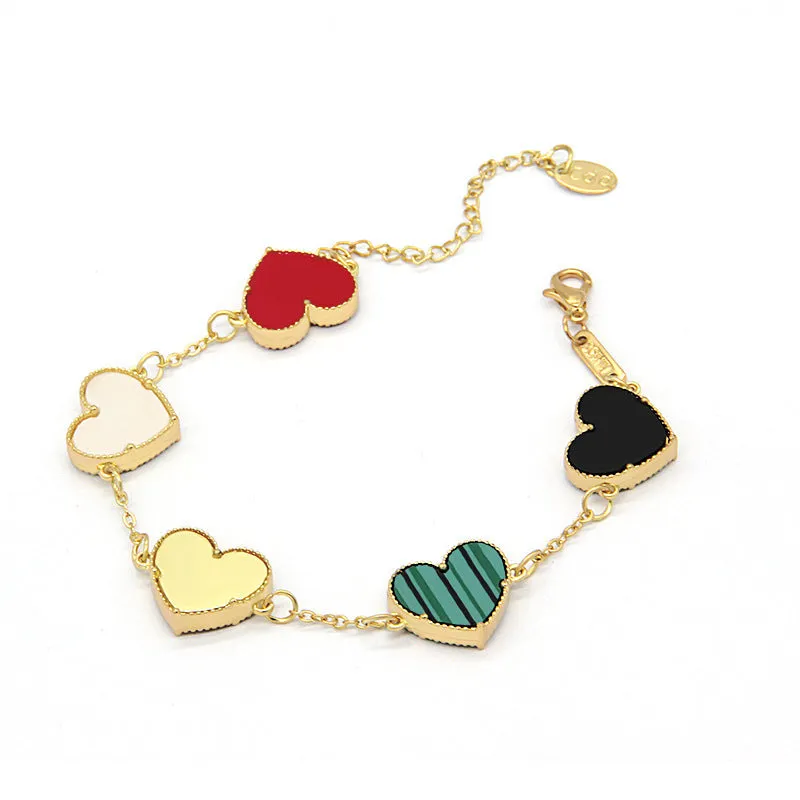 Wholesale Titanium Steel Double-sided Butterfly Heart Bracelets